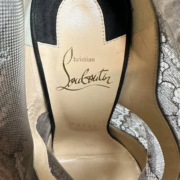 Louboutin Boteboot Suede and Lace Ankle Boots - Picture 10 of 10